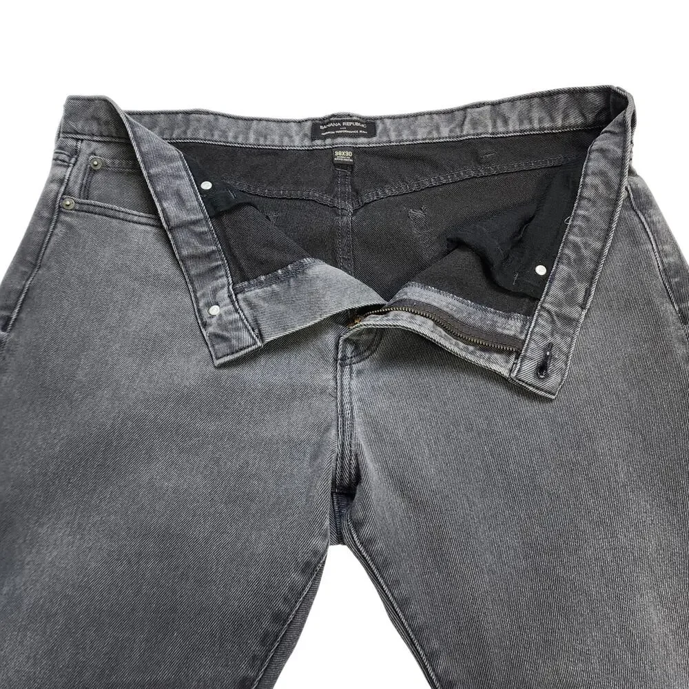 Banana Republic Mens Premium Performance‎ Stretch Jean Size 38X30 Flint Grey